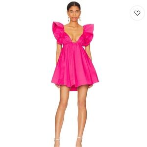 For Love And Lemons Vibrant Pink Mini Dress